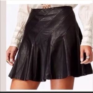 NWT Free People About a Girl Faux Leather Skirt